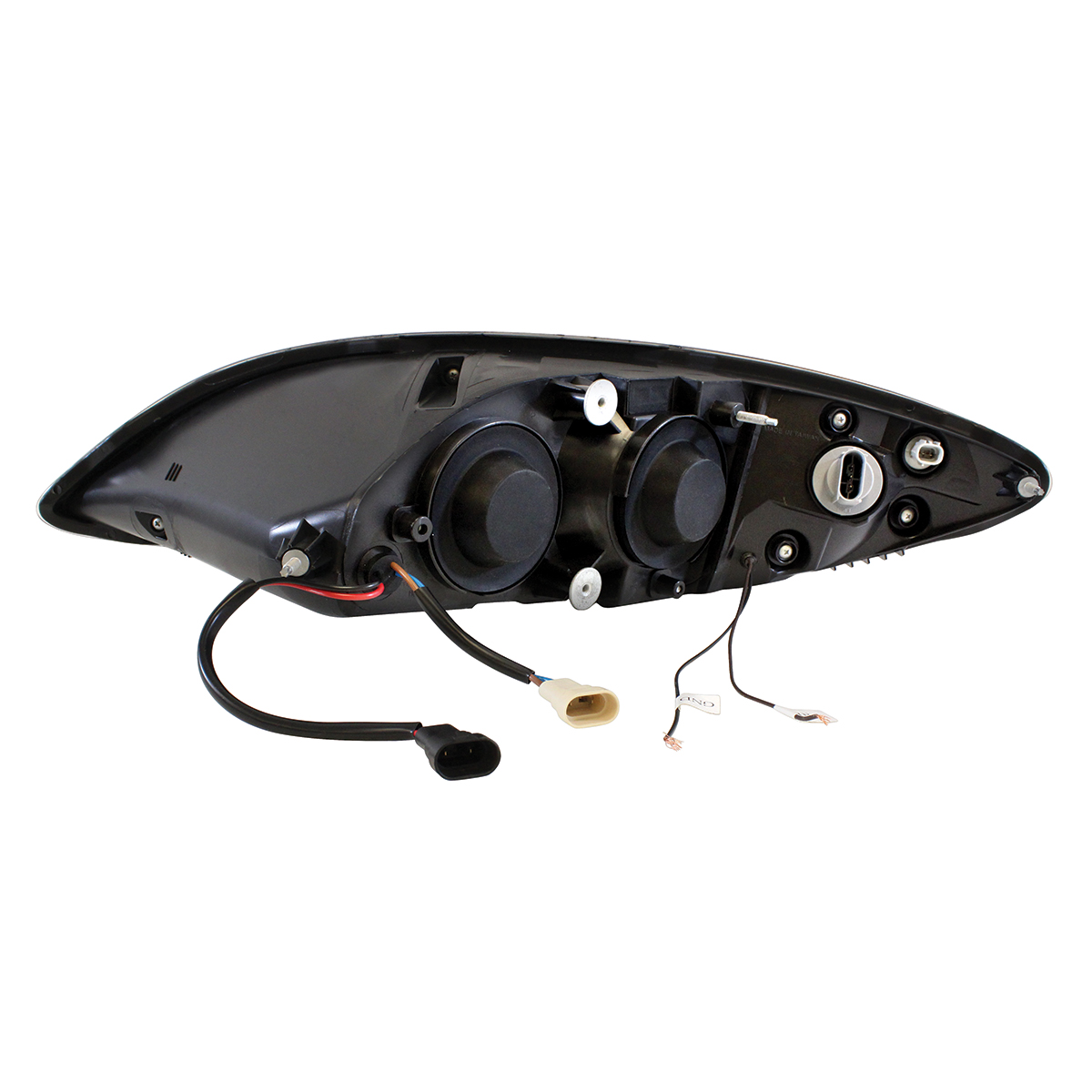 Black Projection Headlight With LED Light Bar For 2006-2017 International Prostar - Passenger - Thumbnail 5