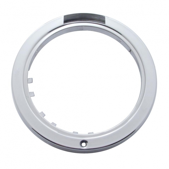 Stainless Steel Bullet Classic Headlight Crystal H4 Bulb & Turn Signal - Amber Lens - Thumbnail 5