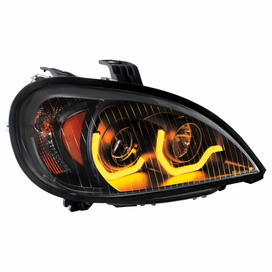 Blackout Projection Headlight With Dual Function Light Bar For 2001-2020 Freightliner Columbia - Passenger
