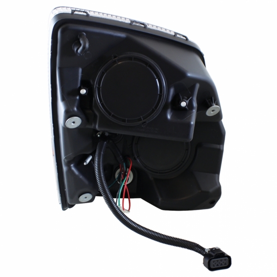 Blackout Projection Headlight With Amber LED Light Bar For 2003-2017 Volvo VN/VNL - Driver - Thumbnail 3