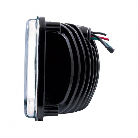 ULTRALIT - 4" X 6" LED Headlight With Dual Function 6 Amber LED Position Lights - Low Beam - Thumbnail 6