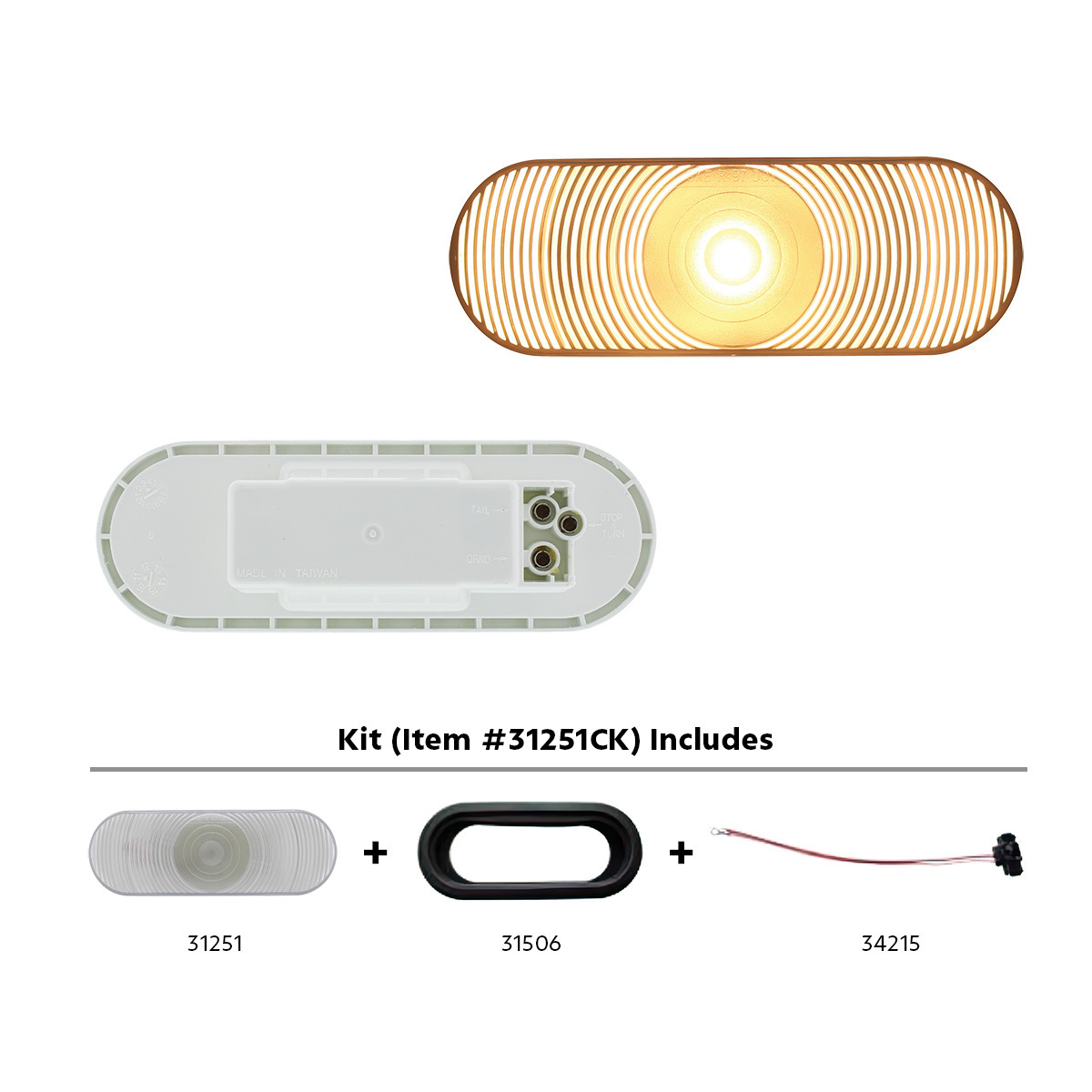 6" Oval Back-Up Light Kit - Thumbnail 6