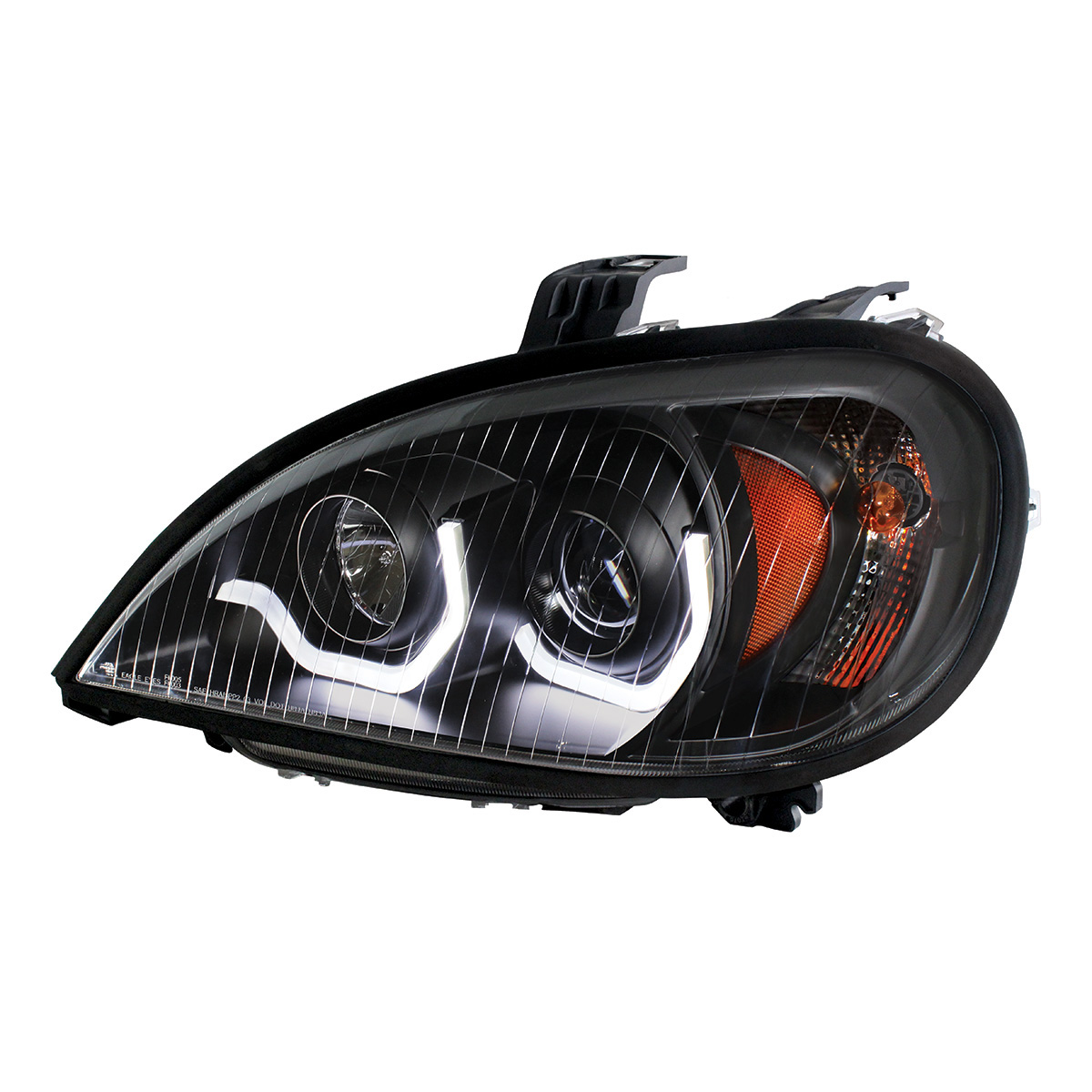 Blackout Projection Headlight With LED Position Light For 2001-2020 Freightliner Columbia - Driver - Thumbnail 3