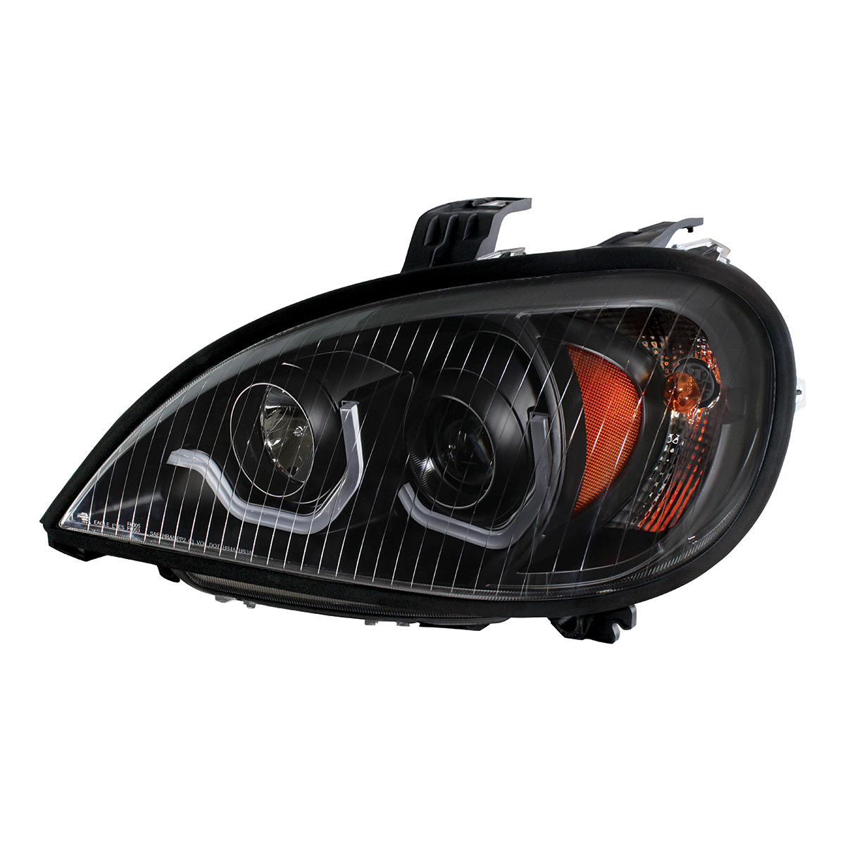 Blackout Projection Headlight With LED Position Light For 2001-2020 Freightliner Columbia - Driver - Thumbnail 4