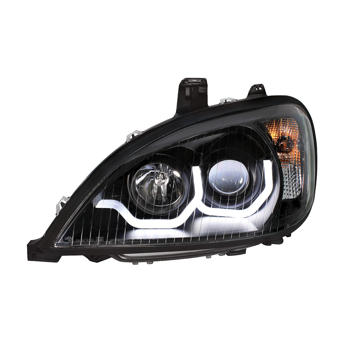Blackout Projection Headlight With LED Position Light For 2001-2020 Freightliner Columbia - Driver - Thumbnail 6