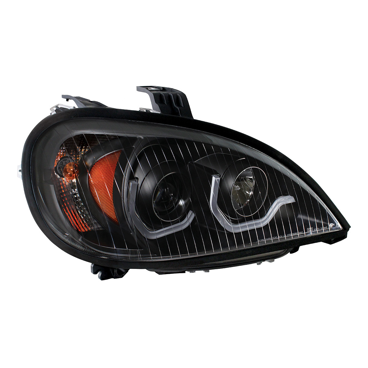 Blackout Projection Headlight With LED Position Light For 2001-2020 Freightliner Columbia - Passenger - Thumbnail 4