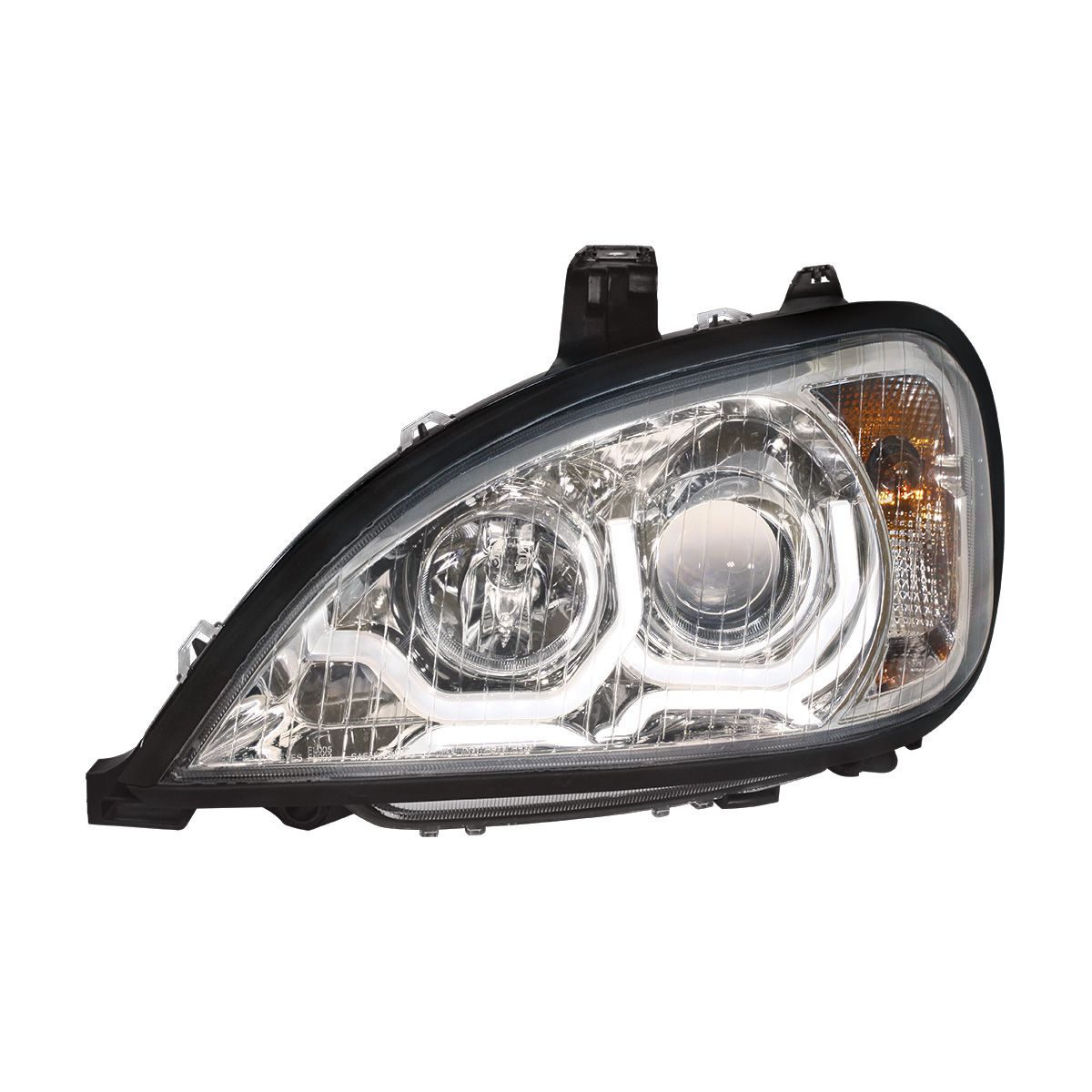 Chrome Projection Headlight With LED Position Light For 2001-2020 Freightliner Columbia - Driver