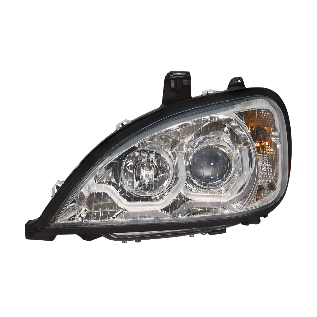 Chrome Projection Headlight With LED Position Light For 2001-2020 Freightliner Columbia - Driver - Thumbnail 2