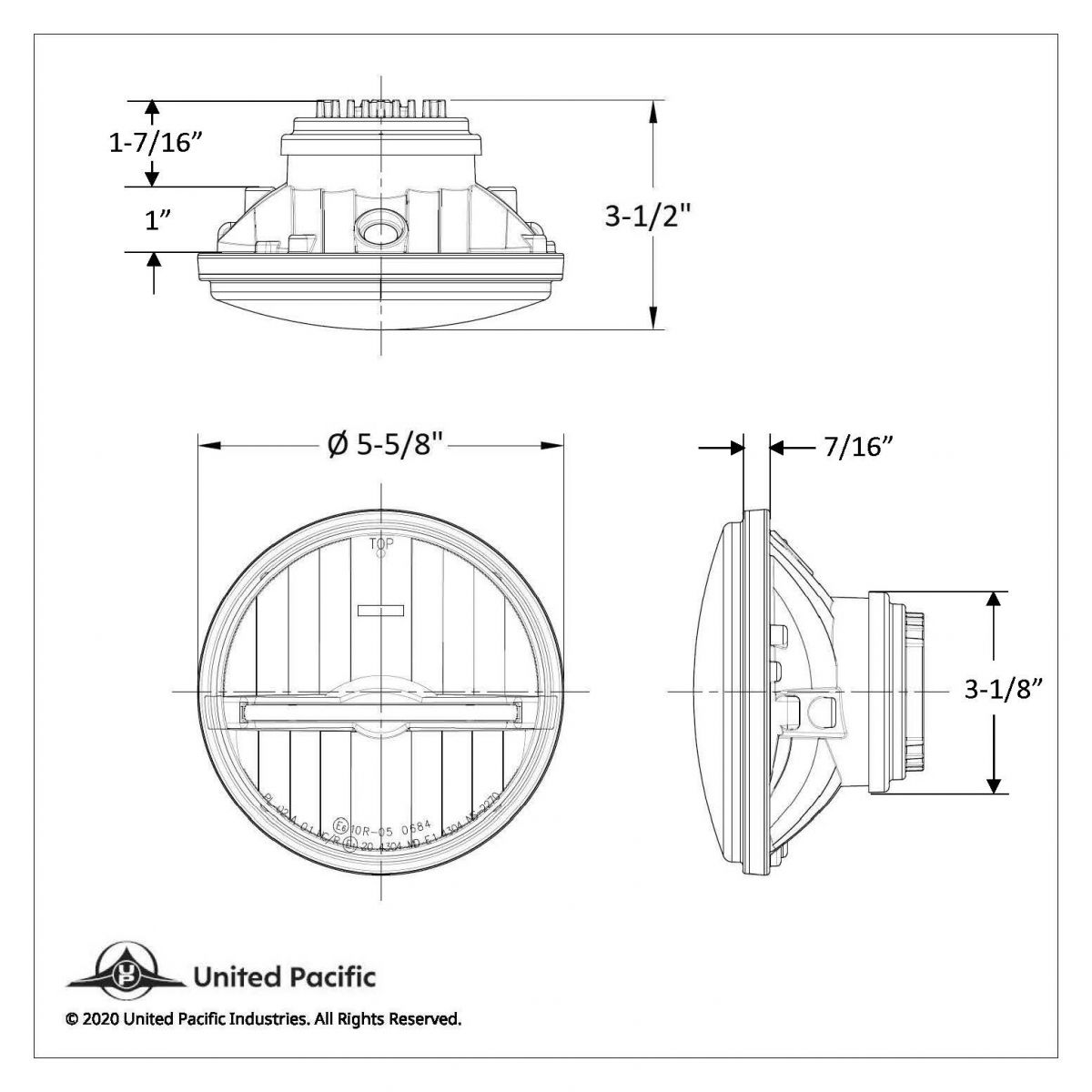 ULTRALIT - 9 LED 5-3/4" LED Headlight With White LED Position Light Bar - Thumbnail 7