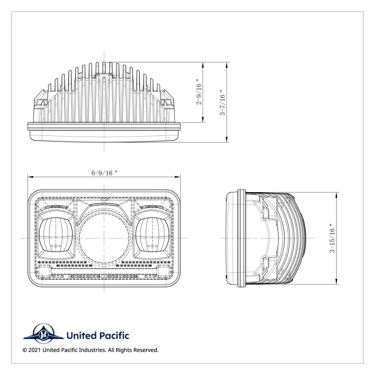 ULTRALIT - 11 High Power LED 4" X 6" Projection Headlight - Low Beam - Thumbnail 7