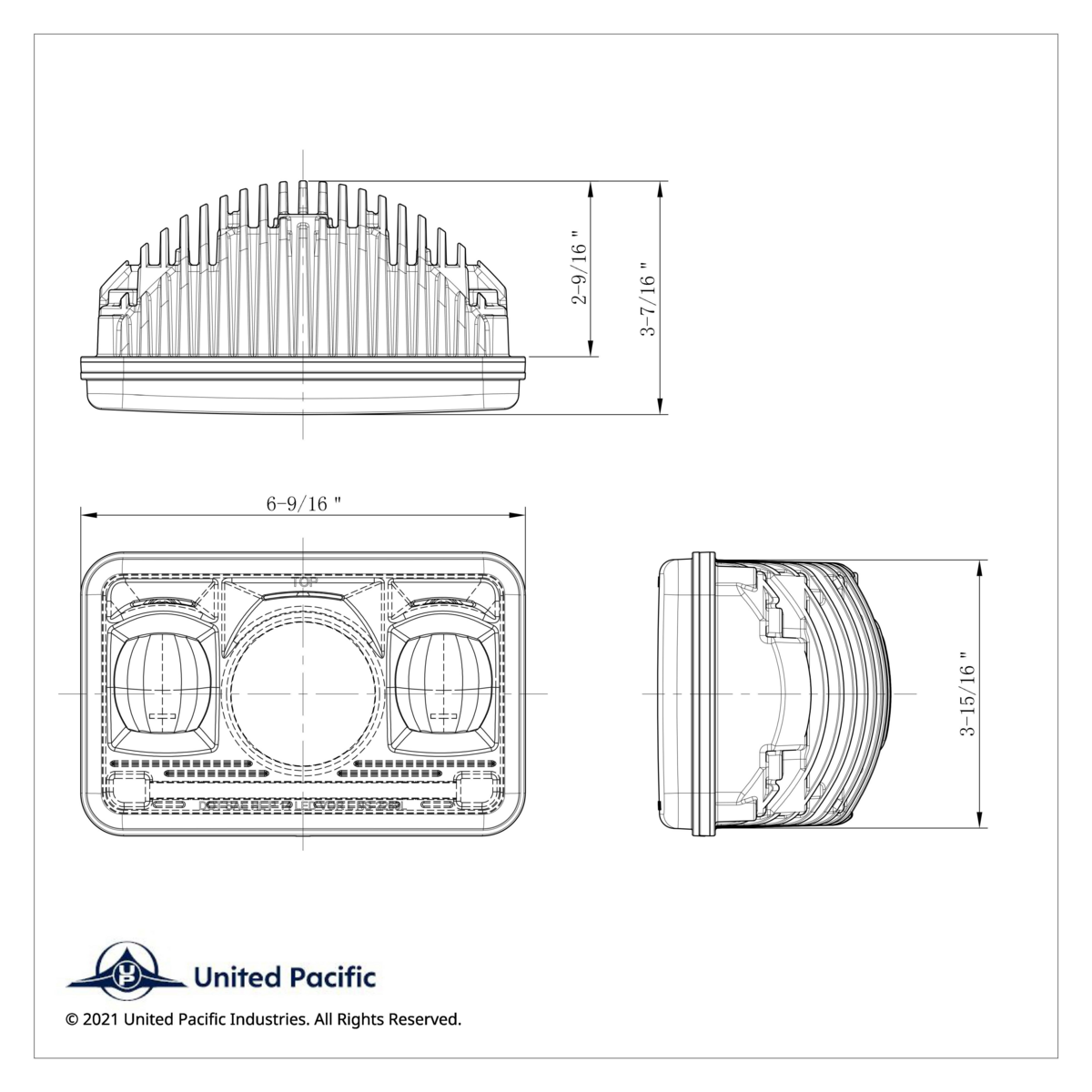 ULTRALIT - 11 High Power LED 4" X 6" Projection Headlight - Low Beam - Thumbnail 9