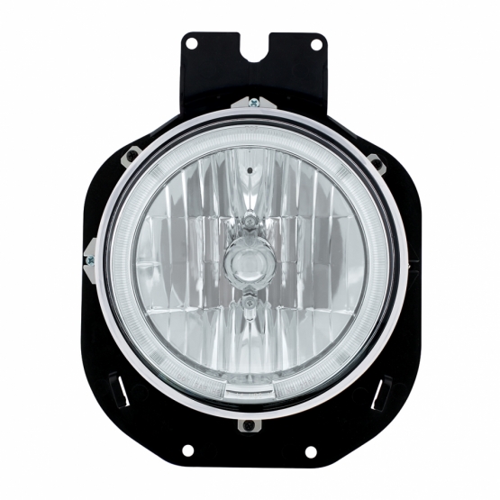 Crystal Headlight With White LED Halo Ring For 1996-2005 Freightliner Century - Thumbnail 2