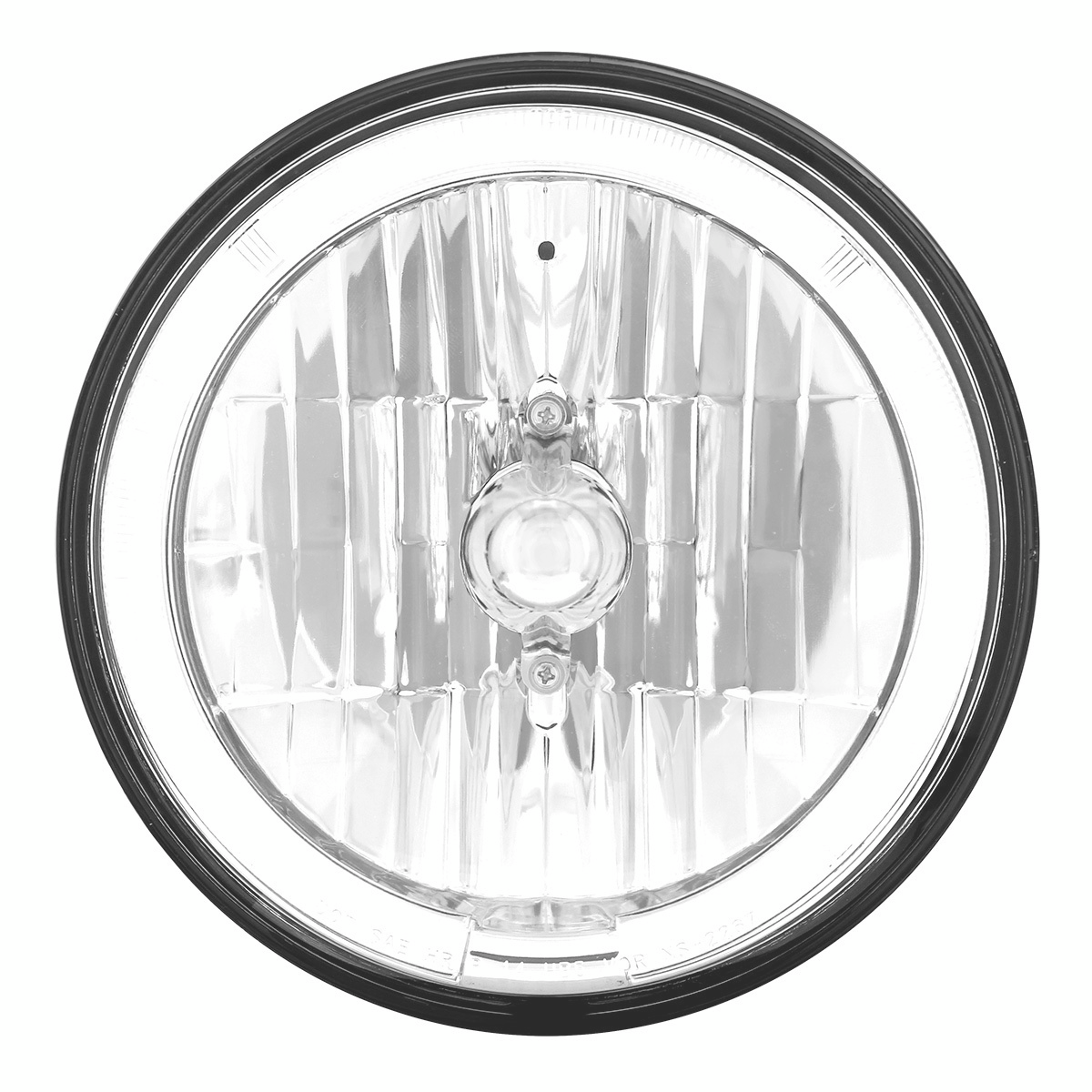 7" Crystal Headlight With White LED Halo Ring - Thumbnail 7