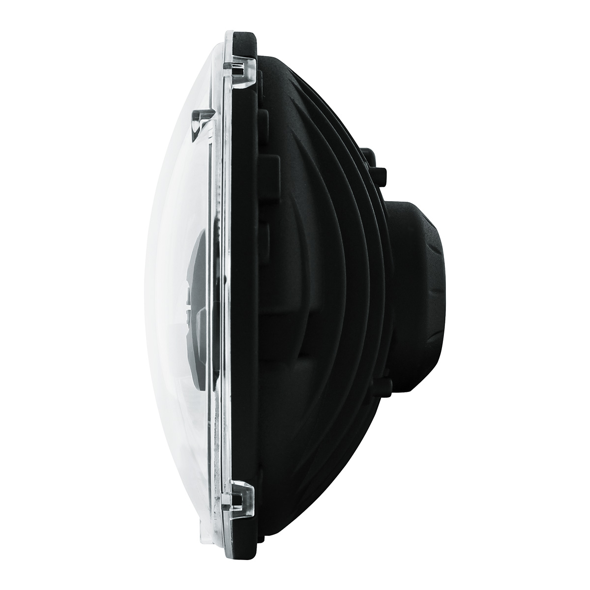 ULTRALIT - 5 High Power LED 7" Dual Function Headlight - Black - Thumbnail 4