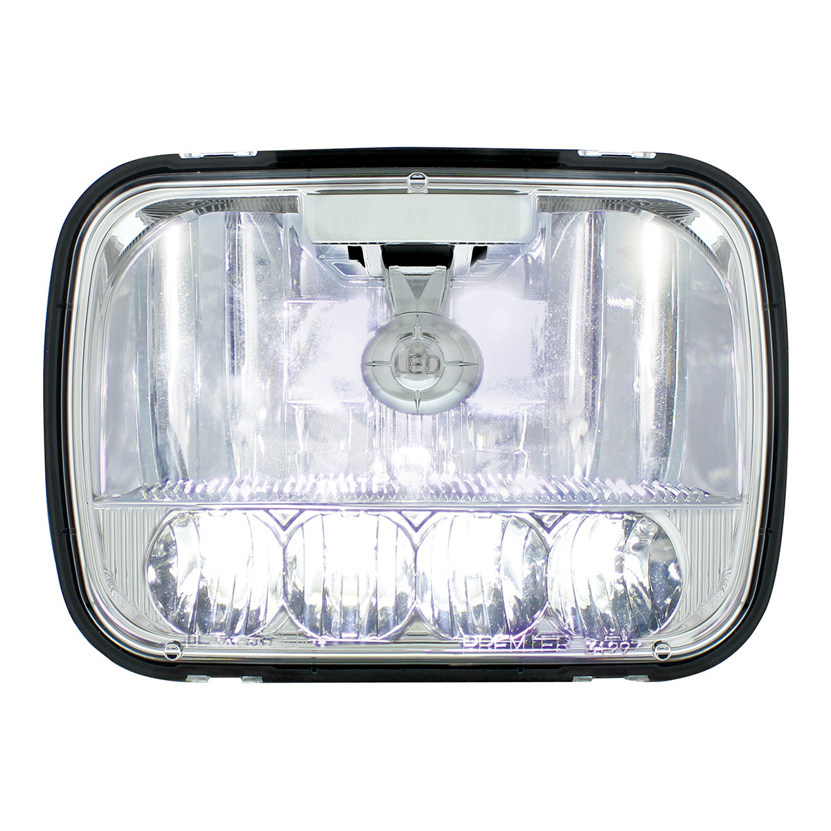 ULTRALIT - 5 High Power LED 5" X 7" Crystal Headlight - High & Low Beam - Thumbnail 9