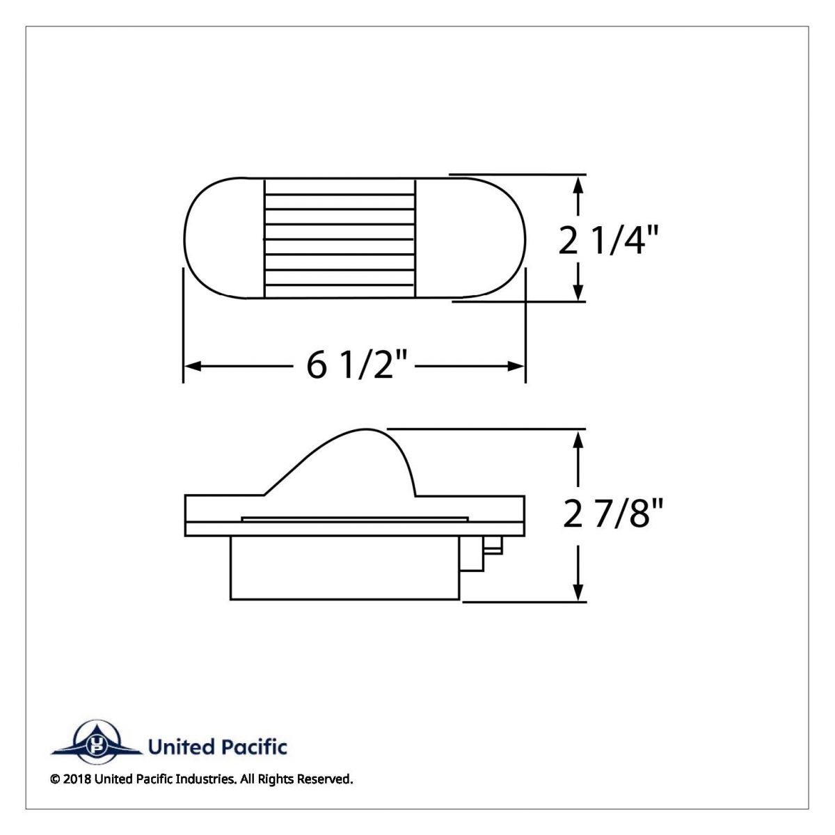6" Oval Mid Trailer Turn Signal Light - Amber Lens - Thumbnail 4