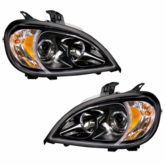 Blackout Projection Headlight Set For 2001-2020 Freightliner Columbia (Pair) - Thumbnail 2