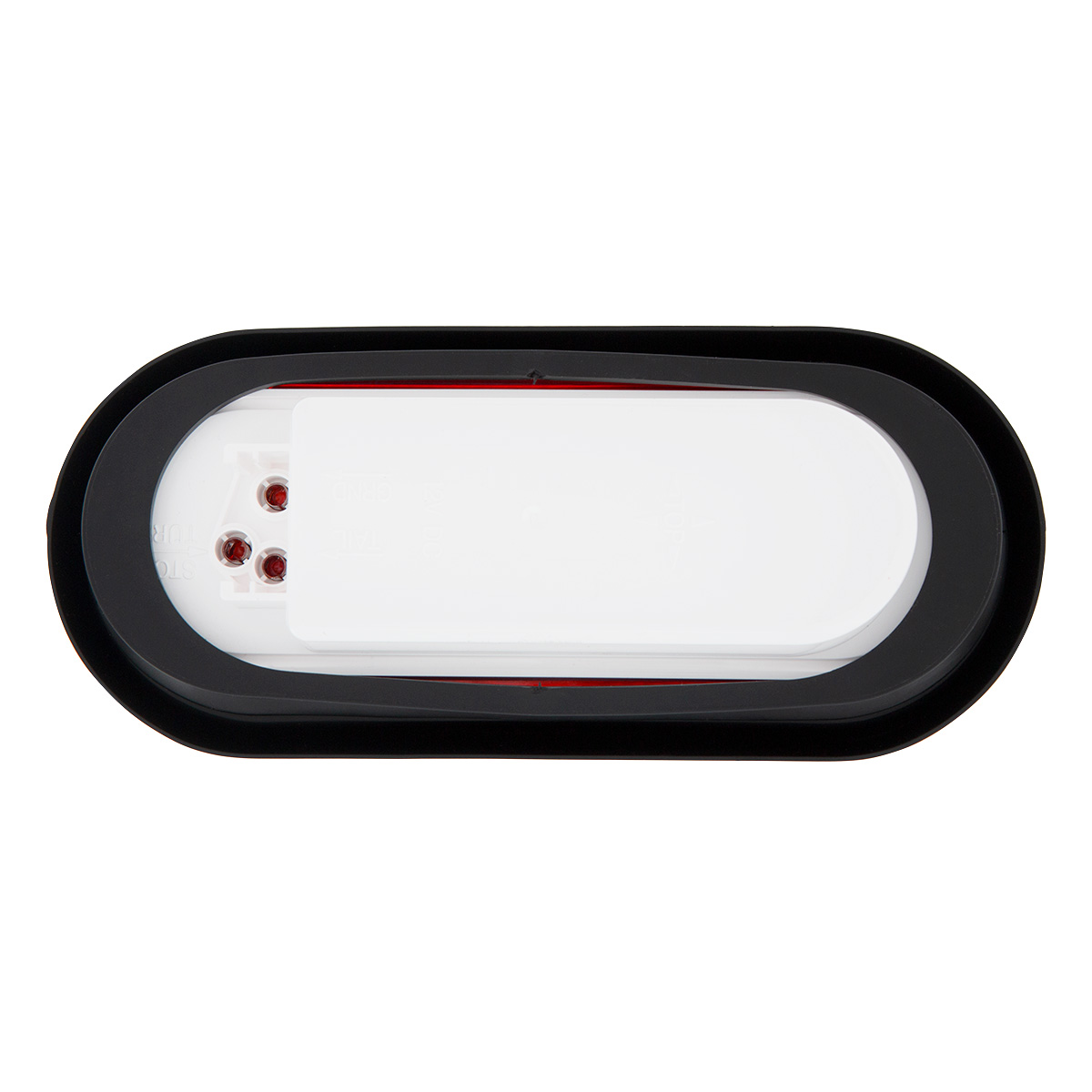 6" Oval Light Kit (Stop, Turn & Tail) - Red Lens - Thumbnail 4