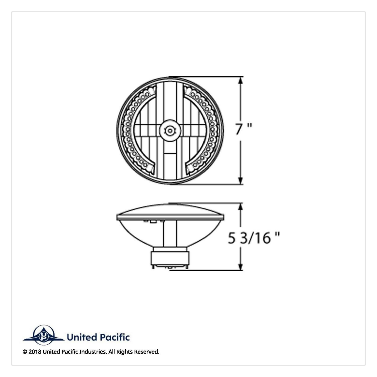 7" Crystal Headlight With 34 Amber LED Position Light - Thumbnail 11