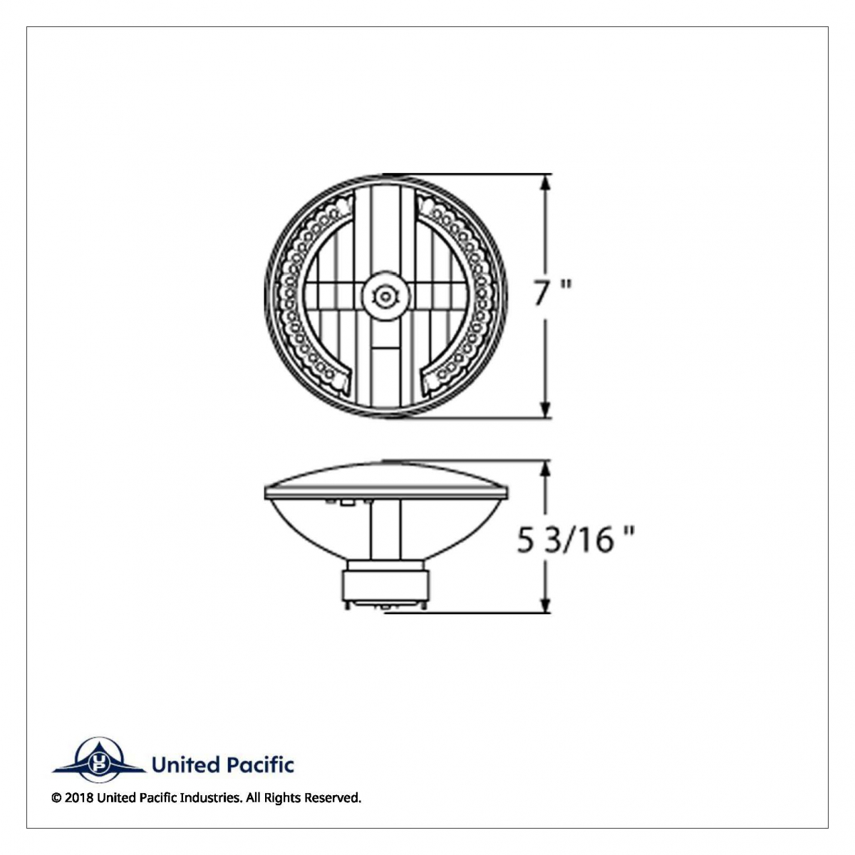 7" Crystal Headlight With 34 Amber LED Position Light - Thumbnail 9