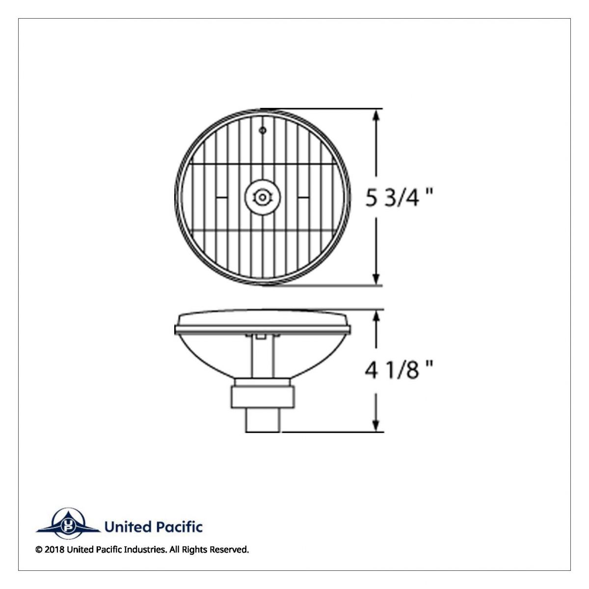 5-3/4" Crystal Headlight, Glass Lens - Thumbnail 5