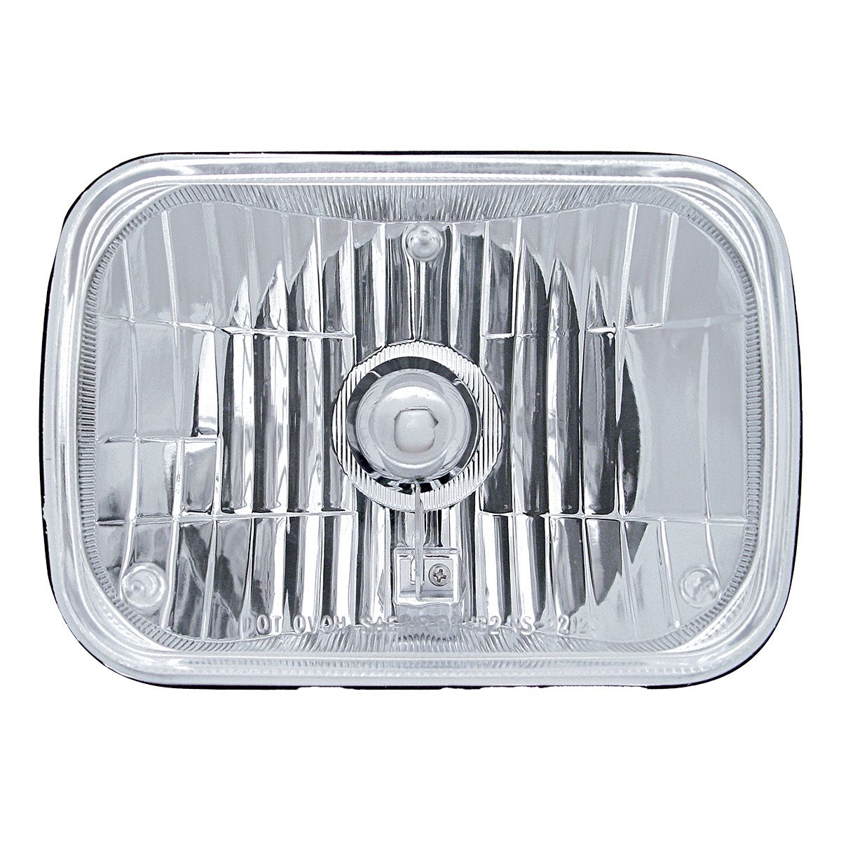 5" X 7" Crystal Rectangular Headlight, Glass Lens