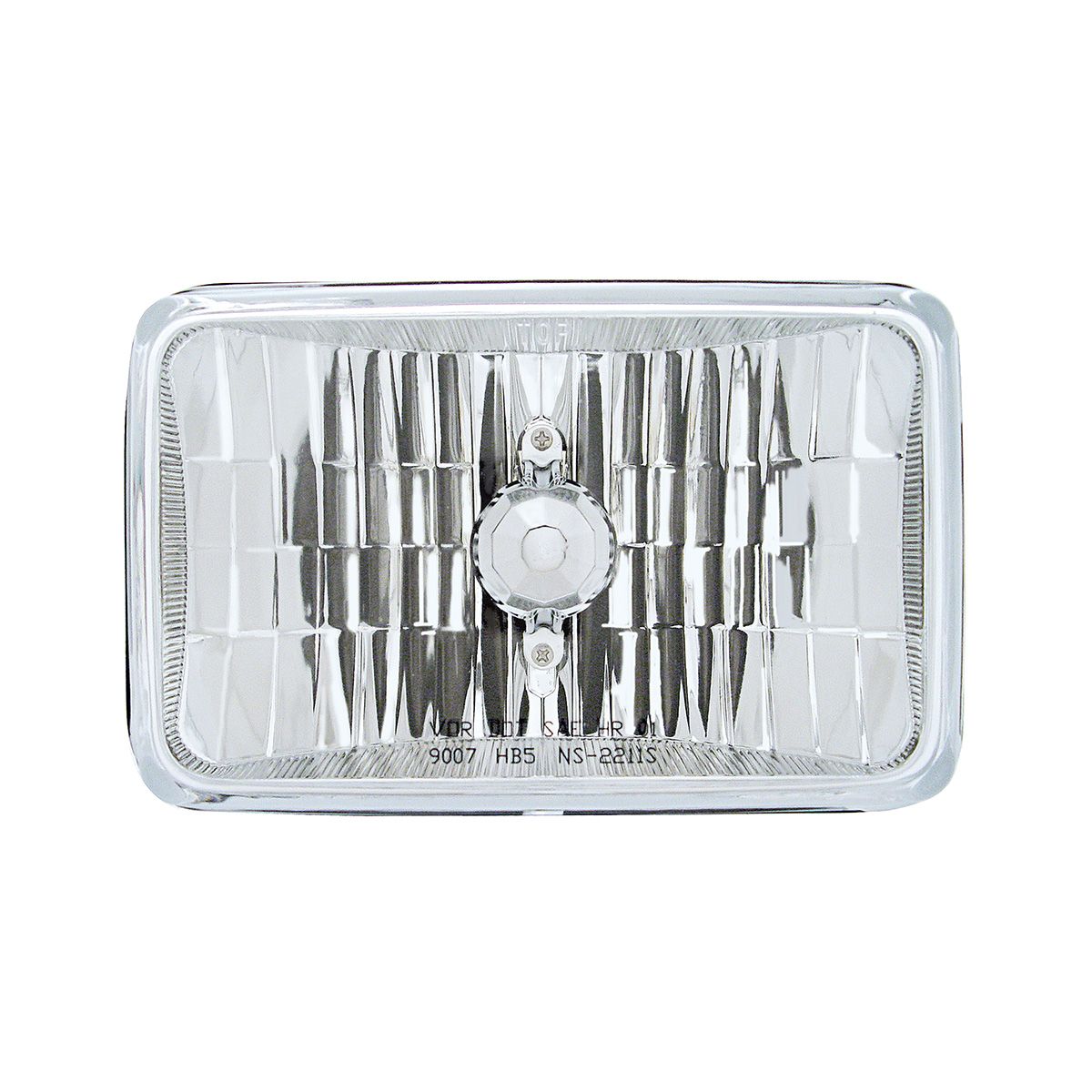 4" X 6" Crystal Rectangular Headlight, Glass Lens - High Beam