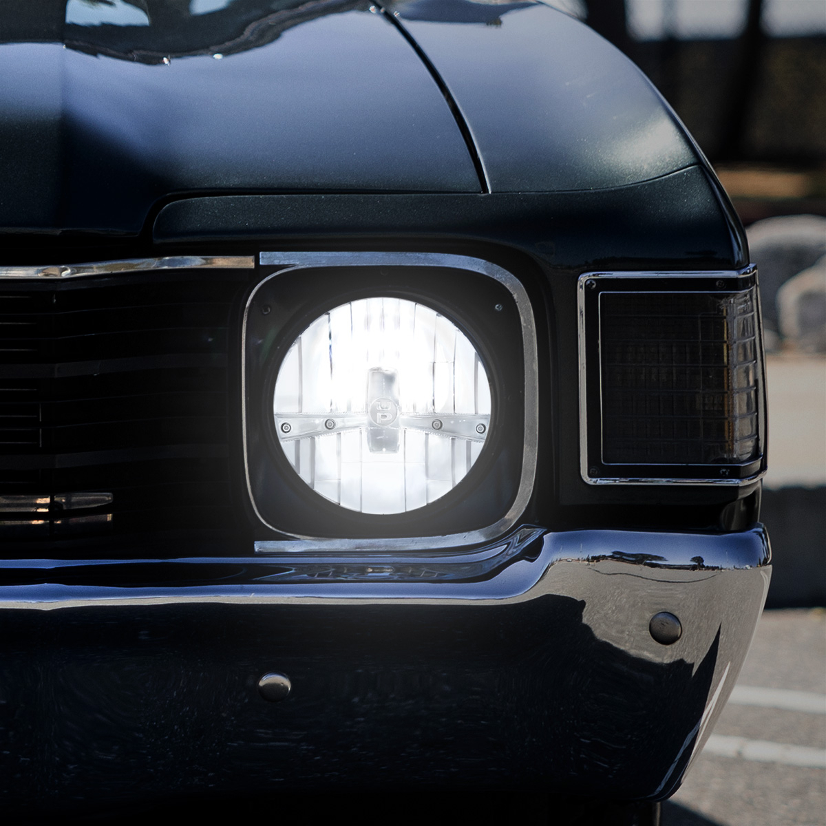 ULTRALIT - 5 High Power LED 7" Dual Function Headlight - Chrome - Thumbnail 7