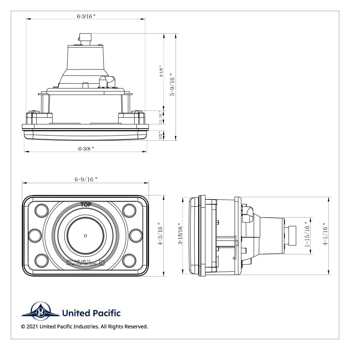 ULTRALIT - 4" X 6" Crystal Projection Headlight - Low Beam - Thumbnail 5