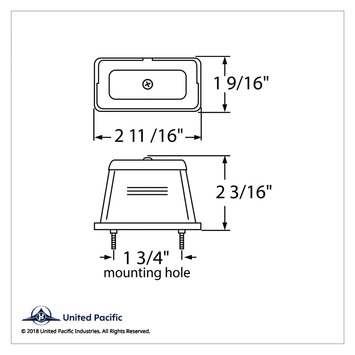 Chrome Rectangular License Light - Thumbnail 4
