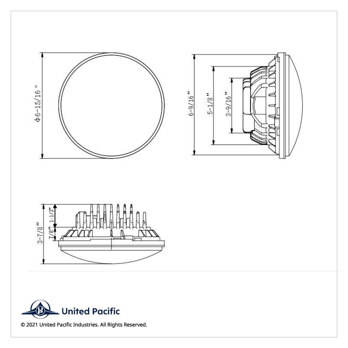 ULTRALIT - High Power LED 7" Projection Light With Dual Color LED Halo & Classic Style Lens - Thumbnail 17