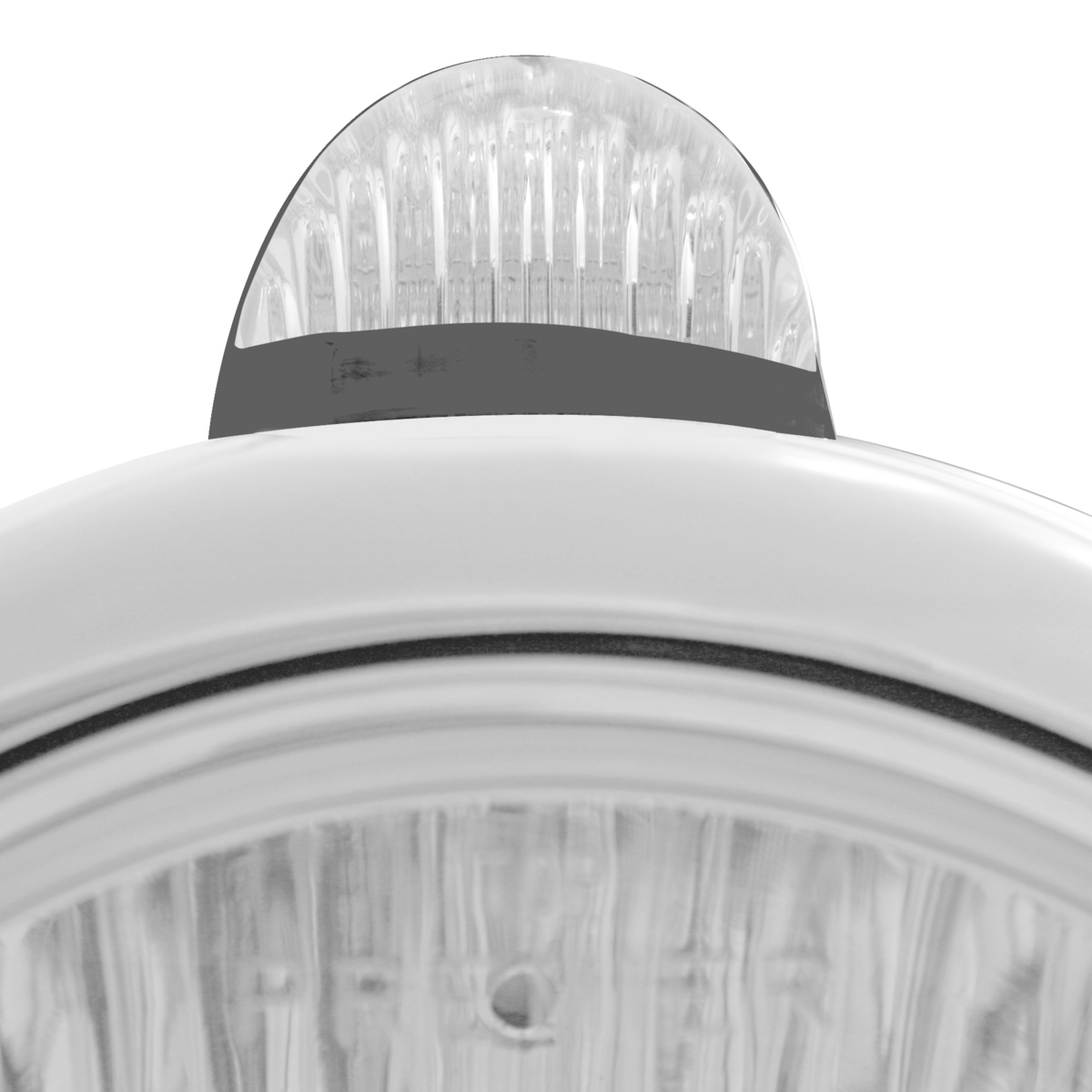 Black Guide 682-C Style Headlight 6014 & LED Turn Signal - Clear Lens - Thumbnail 2