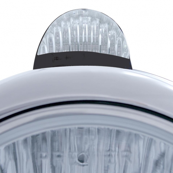 Black Guide 682-C Style Headlight H4 & LED Turn Signal - Clear Lens - Thumbnail 2
