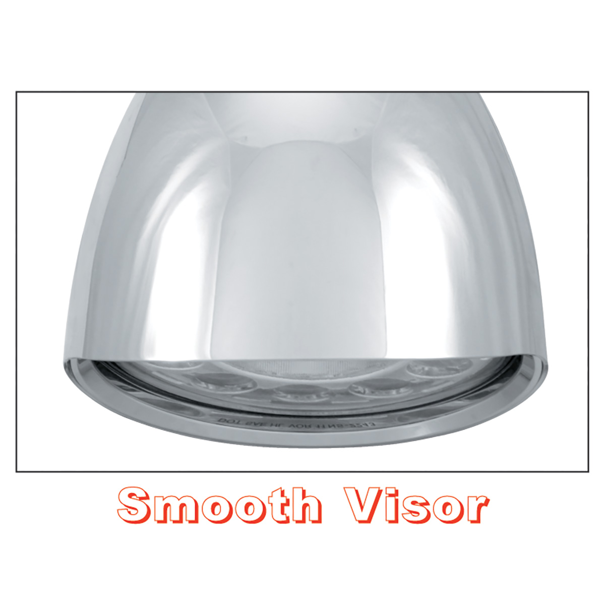 Chrome "Chopper" Headlight With Smooth Visor 11 LED Bulb - Thumbnail 3