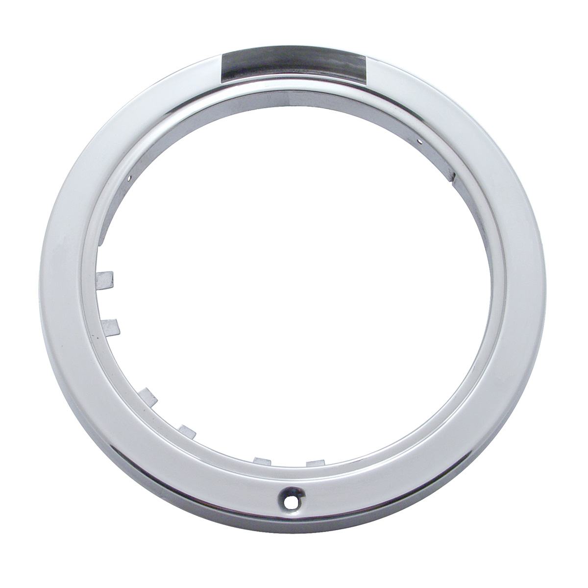 Stainless Steel Bullet Half Moon Headlight 6014 Bulb & LED Turn Signal - Clear Lens - Thumbnail 5