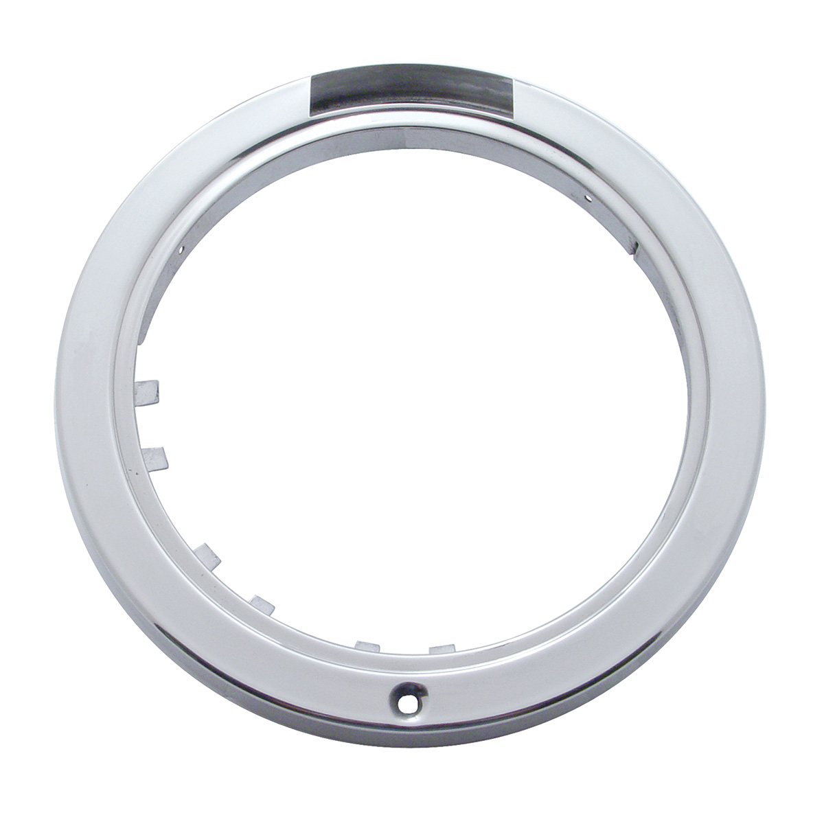 Stainless Steel Bullet Half Moon Headlight H6024 Bulb & LED Turn Signal - Amber Lens - Thumbnail 5