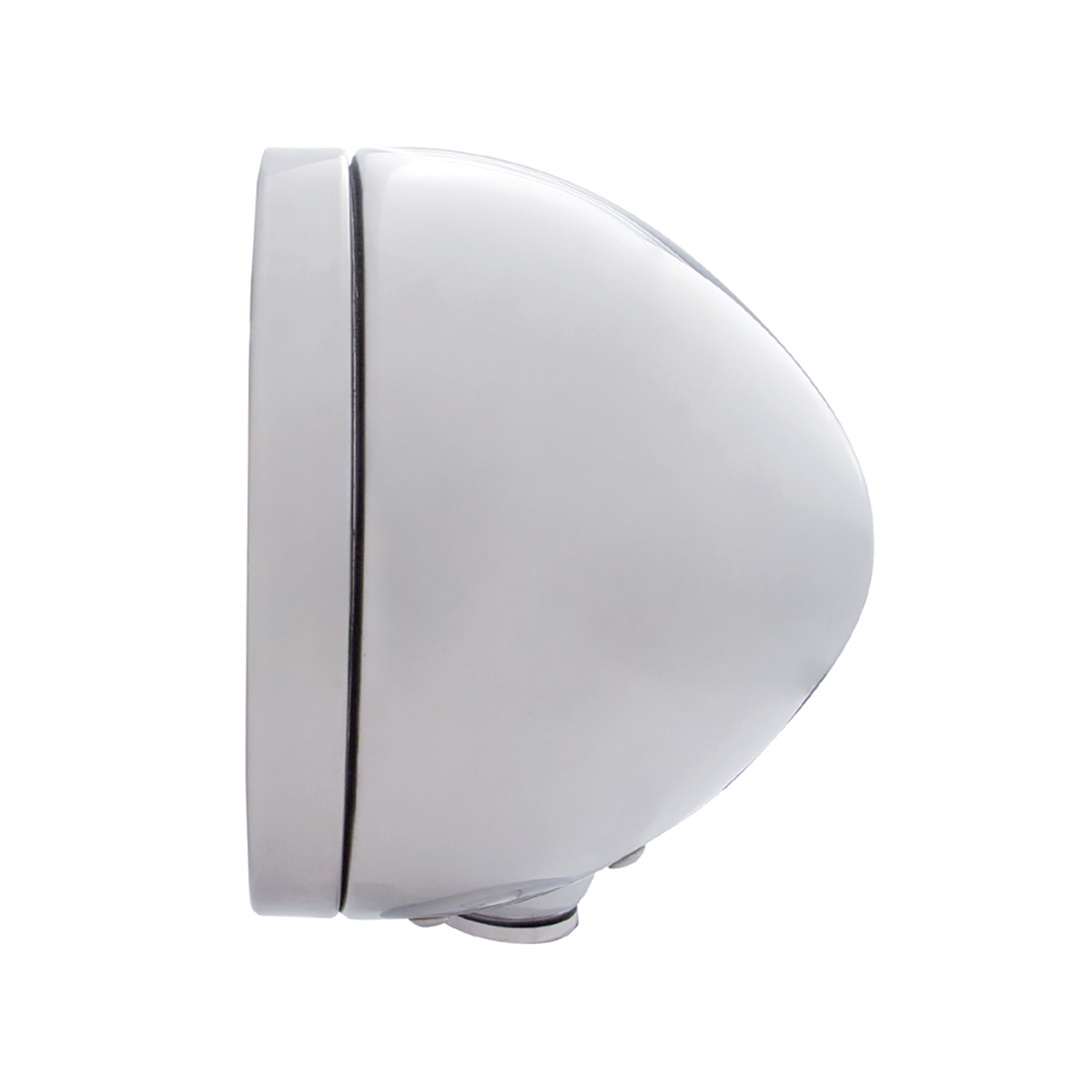 Stainless Steel Bullet Classic Headlight No Bulb With LED Turn Signal - Clear Lens - Thumbnail 2