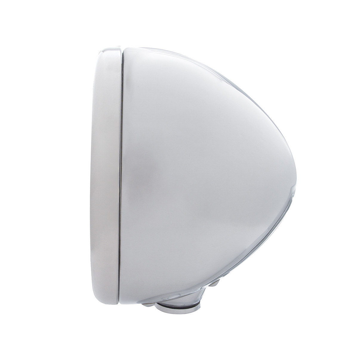 Stainless Steel Classic Headlight No Bulb With LED Turn Signal - Amber LED/Amber Lens - Thumbnail 2