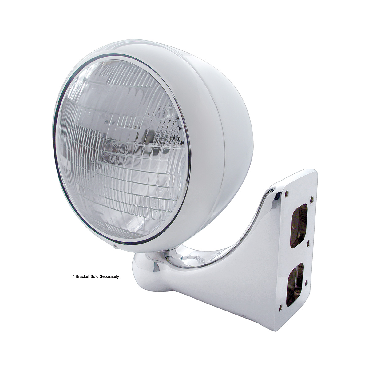 Stainless Steel Guide 682-C Style Headlight 6014 Bulb - Thumbnail 3