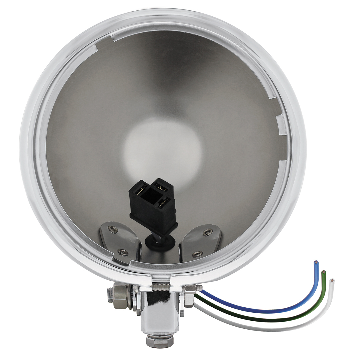 Chrome 5-3/4" Motorcycle Headlight Housing Only - Bottom Mount - Thumbnail 6