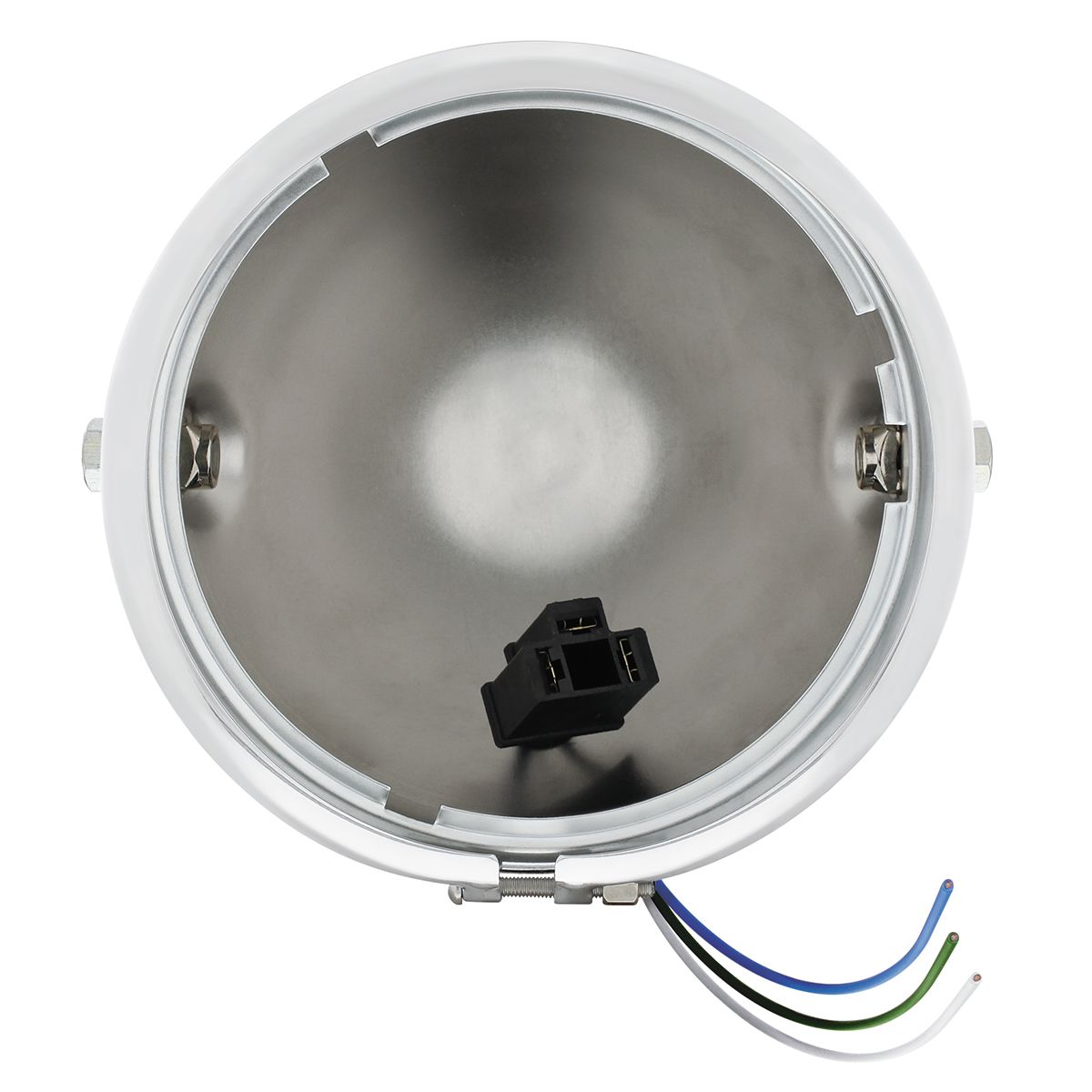 Chrome 5-3/4" Motorcycle Headlight Housing Only - Side Mount