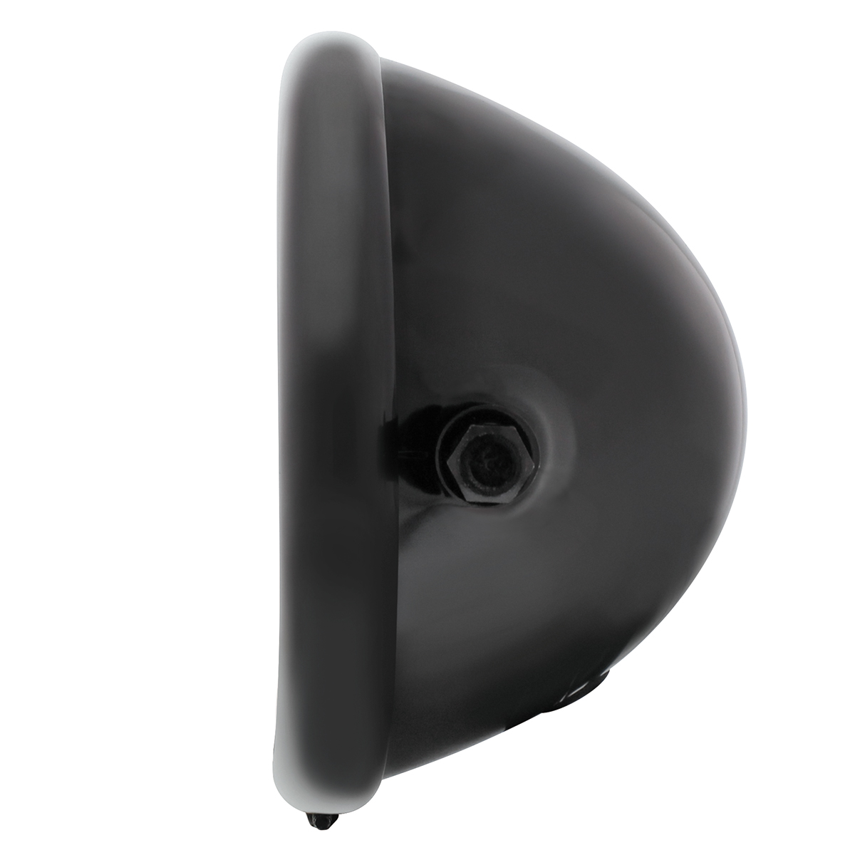 Black 5-3/4" Motorcycle Headlight Housing Only - Side Mount - Thumbnail 3