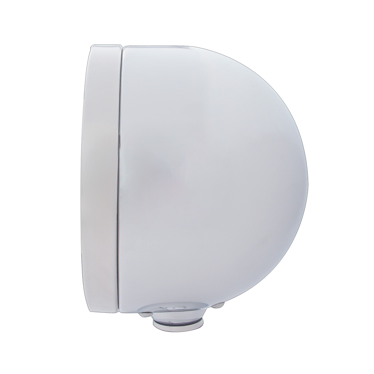 Stainless Steel Bullet Half Moon Headlight H4 With 10 Amber LED & Dual Mode LED Signal-Amber Lens - Thumbnail 3