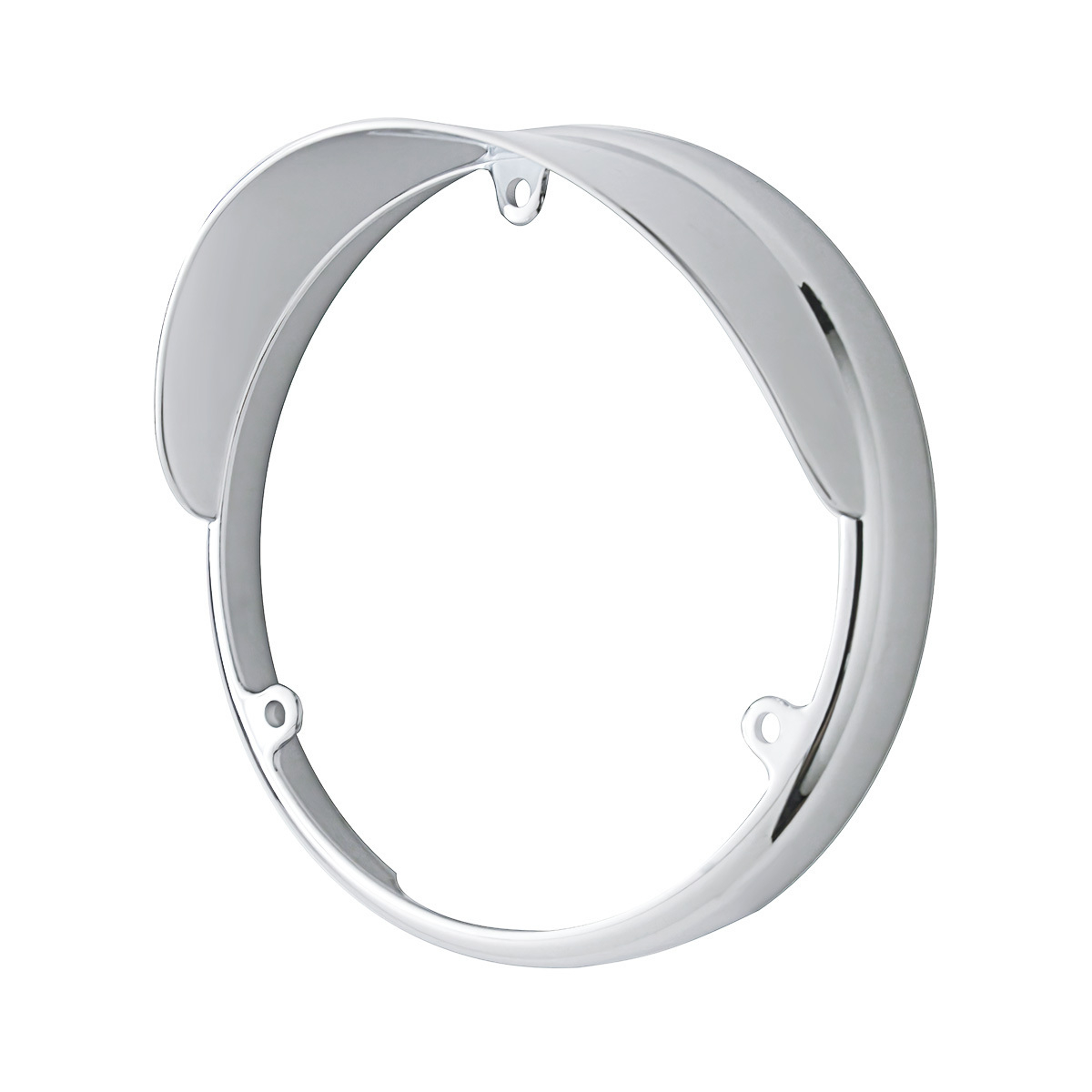 Chrome Plastic Bezel For Unted Pacific Double Face LED Lights With Visor - Thumbnail 3