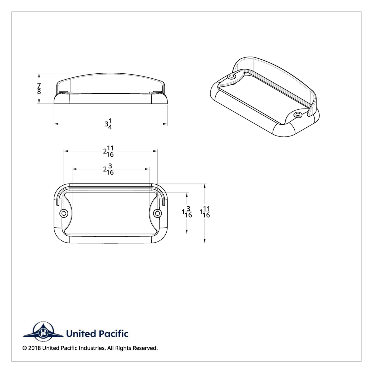 Small Rectangular Light Bezel With Visor - Thumbnail 4