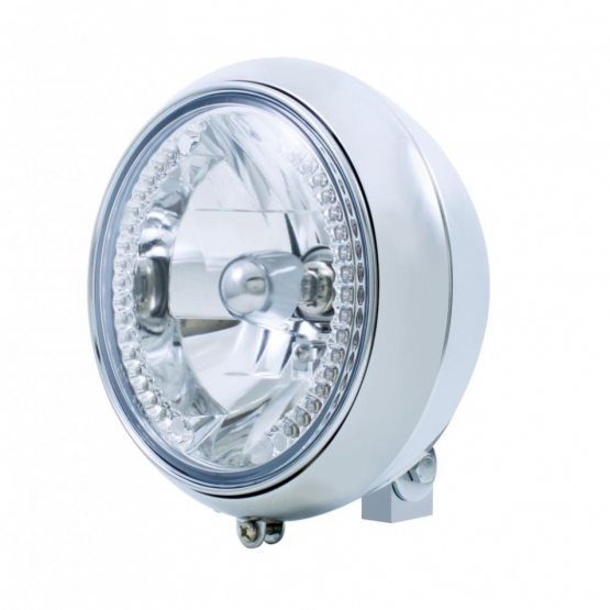 7" Motorcycle Headlight With 34 White LED Bulb - Thumbnail 2