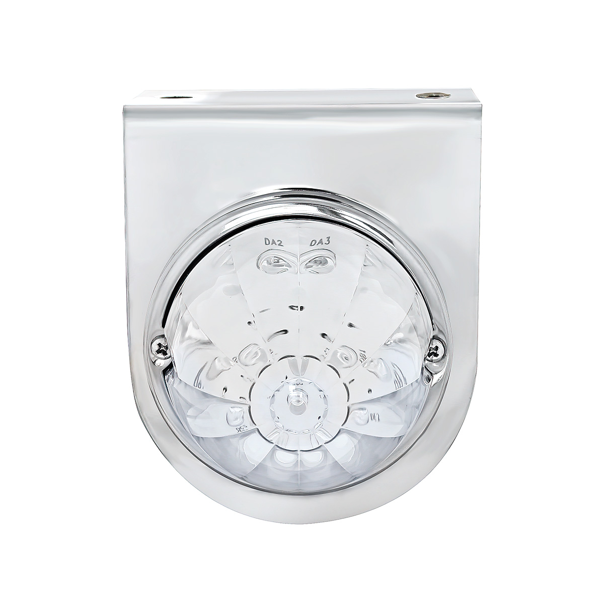 Stainless Light Bracket With 17 LED Watermelon Light - Amber LED/Clear Lens - Thumbnail 2