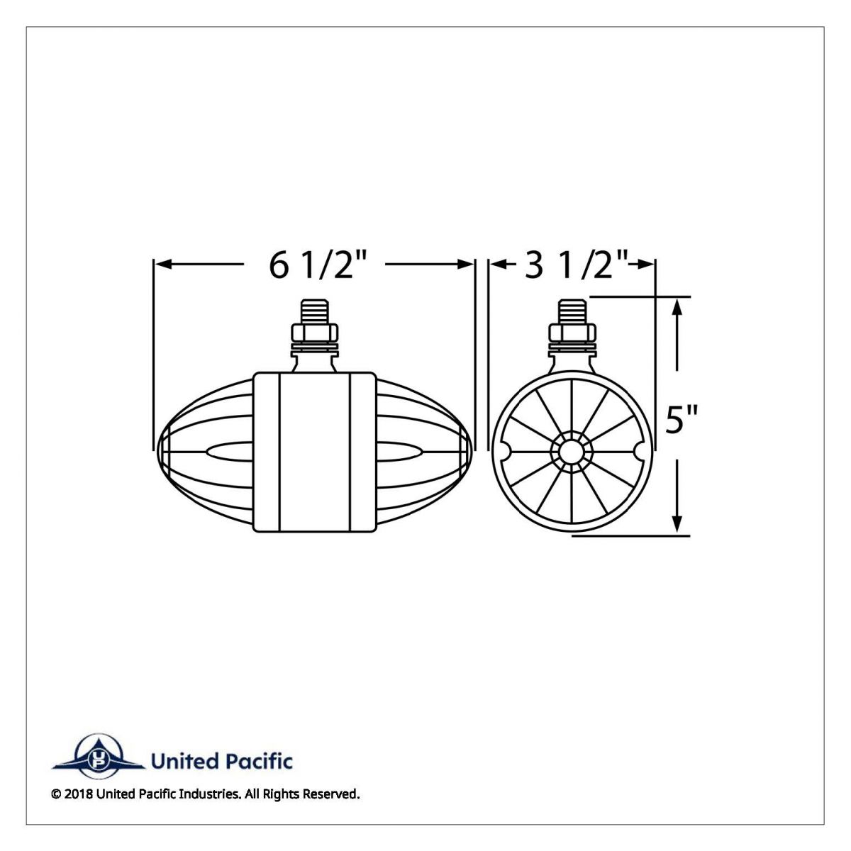 34 LED Watermelon Double Face Light W/Chrome Housing - Amber & Red LED/Amber & Red Lens - Thumbnail 2