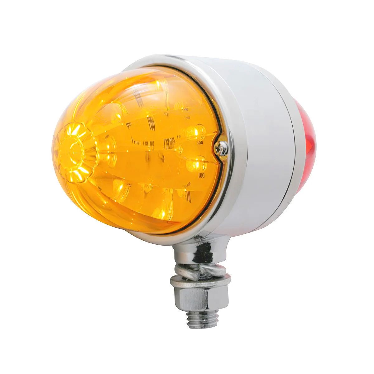 34 LED Watermelon Double Face Light W/Chrome Housing - Red LED/Red Lens