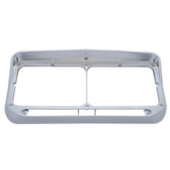 Rectangular Dual Headlight Bezel With Visor - LED Cutout